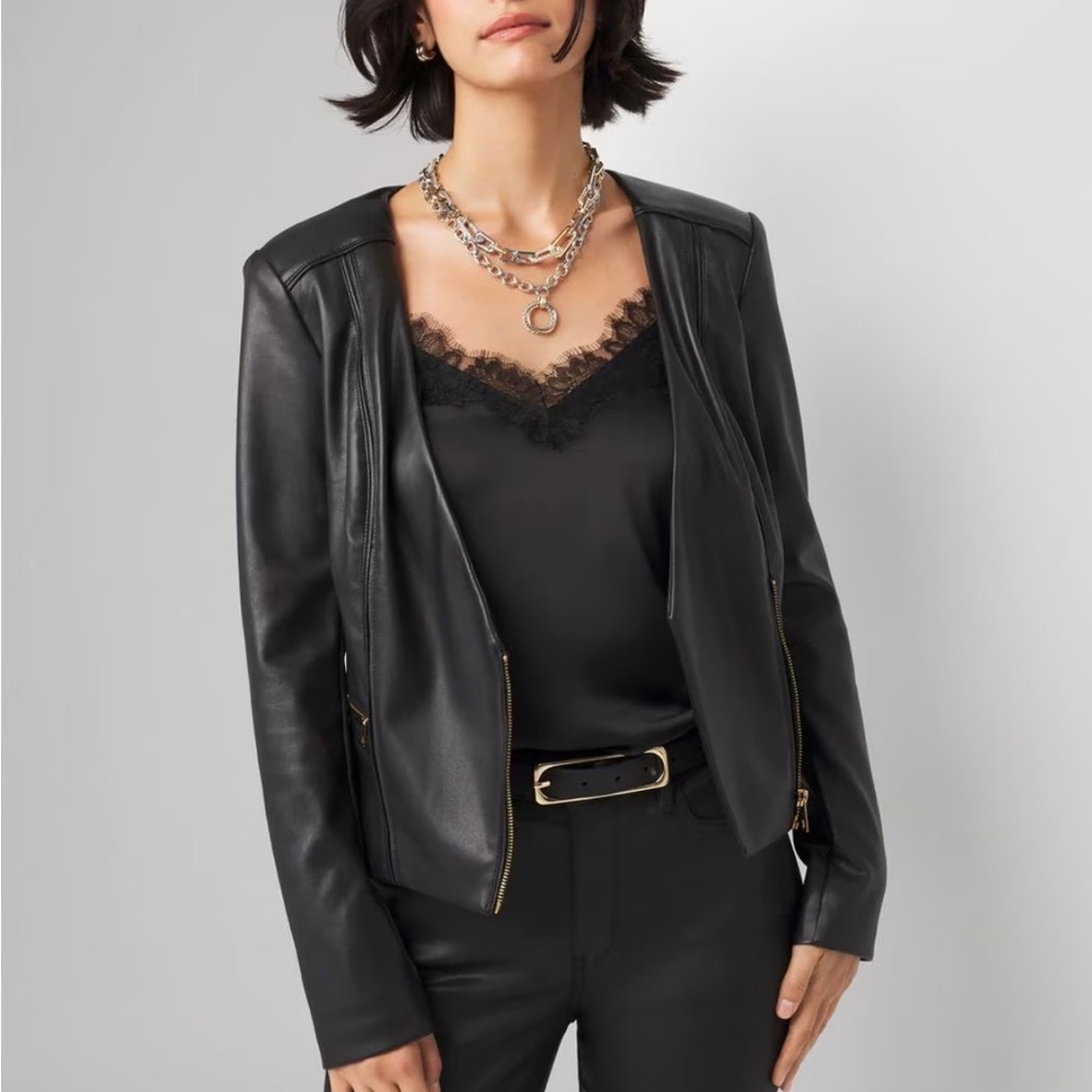 Women's Black Faux Leather Jacket